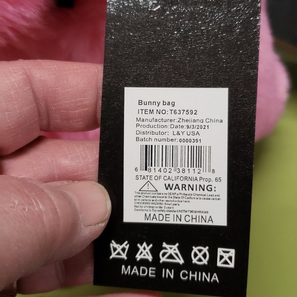 - Furry Bunny Plush Backpack 13" - Picture 2 of 10